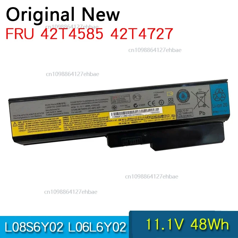

Новый оригинальный аккумулятор L06L6Y02 L08S6Y02 L08L6C02 для Lenovo 3000 G430 G450 G530 G550 N500 Z360 B460 B550 V460 V450 G455 G555