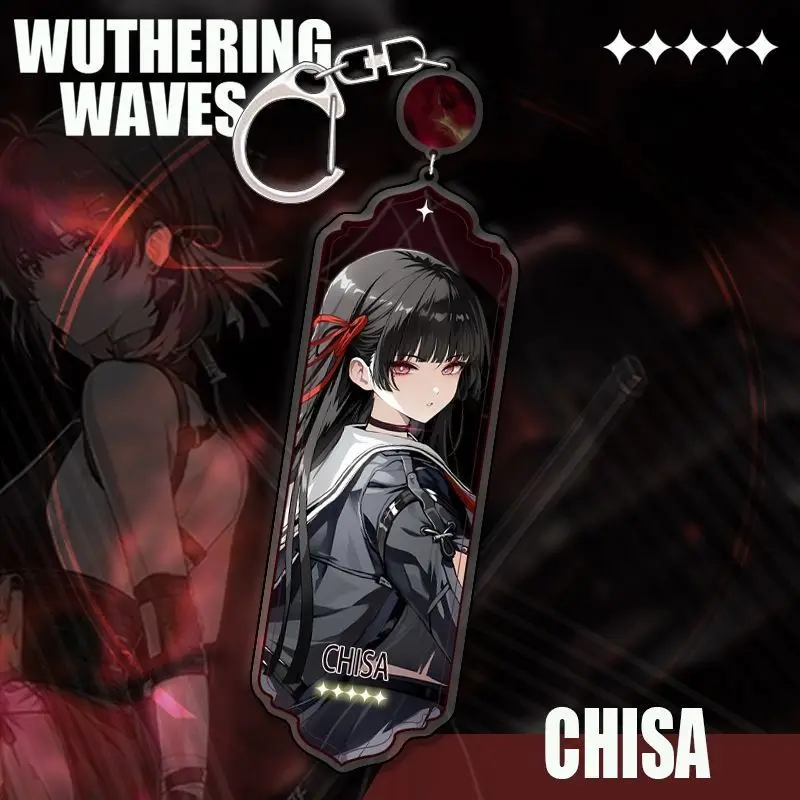 Mingchao Game الطرفية Zanni Cantrella كاتيكسيا سلسلة مفاتيح مصنوعة من الأكريليك الطويلة قلادة الكل في واحد حقيبة الديكور