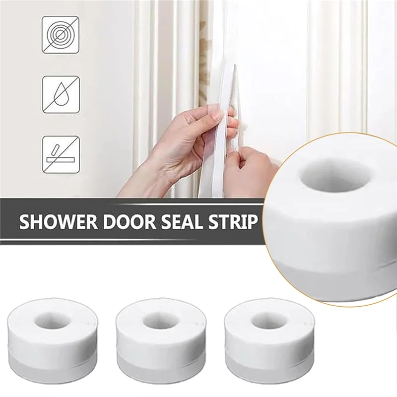 ABLQ 10PCS Convictionm ซีลประตู WEATHER Stripping ซีลประตู Strip 5 M/16.4Ft สติกเกอร์ปิดผนึกเทปสําหรับประตูร่าง