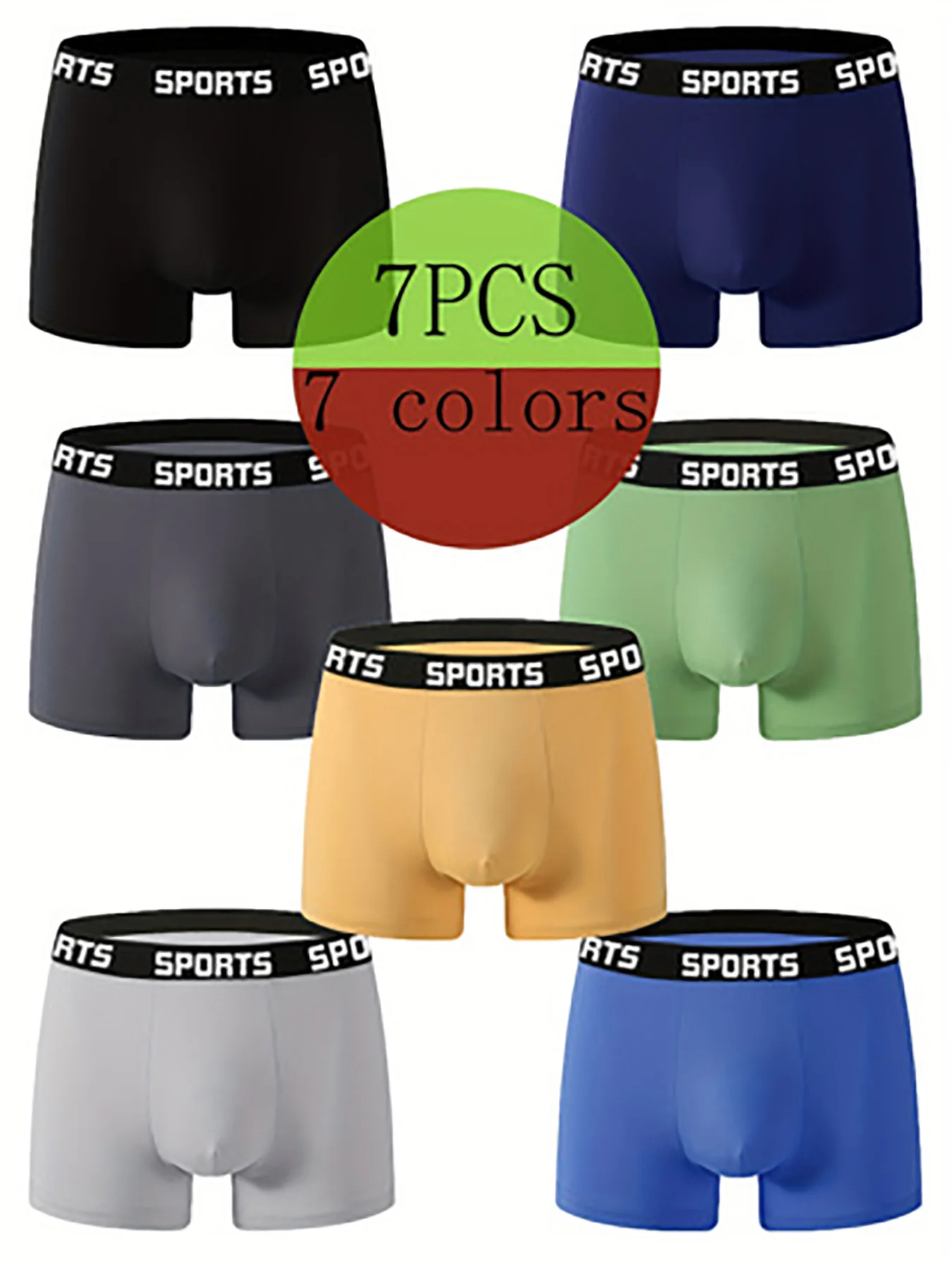 

【 7-piece Set 】 Men's SPORTS waist-head Briefs - Comfortable, Breathable, sports stretch men's four-corner pants
