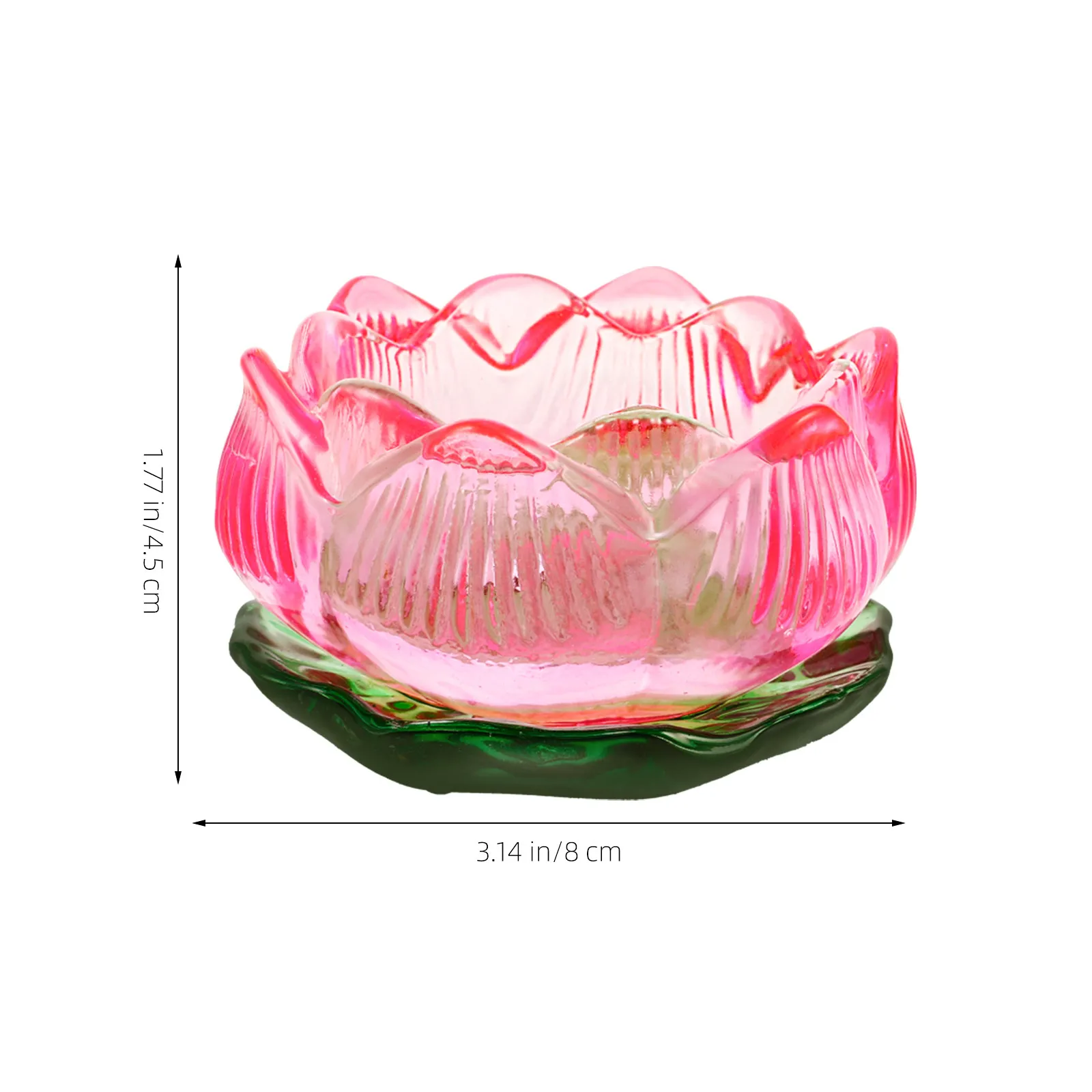 Lotus Holder, Colored Glaze Lotus Shape Tabletop Candlestick, Smooth Surface Pillar Container For Home