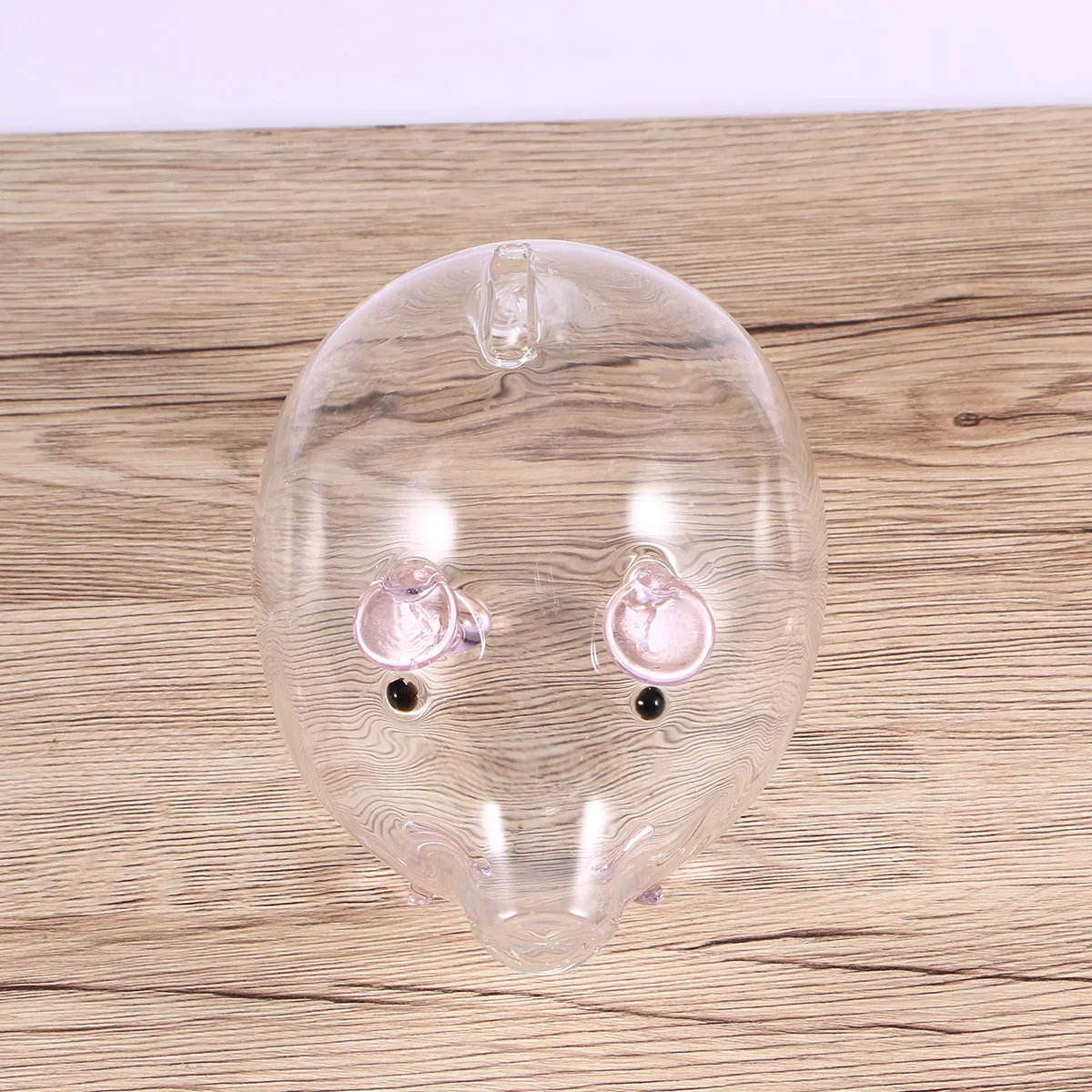 Glass Piggy Bank Cartoon Pig Shape Random Color Decorative Coin Box Creative Saving Pot Animal Shape Money Box