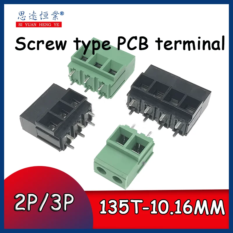 

Screw PCB terminal DG/KF135T-10.16MM Copper Eco-friendly Green/Black 2P/3P