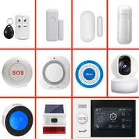 Accesorios de alarma inteligentes PGST 433MHz, conexión WIFI GSM, sensor de puerta, kit de alarma de seguridad para el hogar inalámbrico