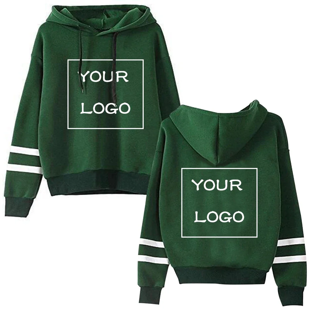 Custom Hoodie Diy Logo Image Print Customized Sportswear  Hooded Sweatshirt Pullover Tops Harajuku