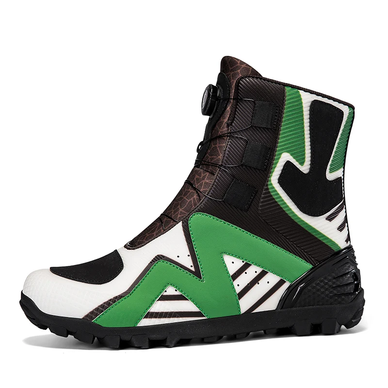 أحذية ركوب الدراجات الواقية للدراجات النارية للرجال للفصول الأربعة، أحذية ركوب الخيل العصرية المقاومة للاهتراء ومضادة للانزلاق وقابلة للتنفس على الطرق الوعرة #1