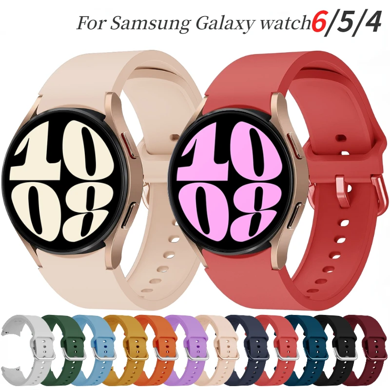 Silicone Strap For Samsung Galaxy Watch 4/5/6/7 40mm 44mm 5 Pro 45mm Bracelet band Galaxy Watch4/6 Classic 47mm 43mm 46mm 42mm