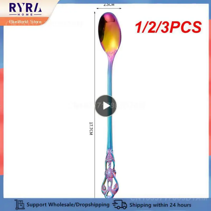 1/2/3PCS Stainless Steel Cutlery Set Gold Dinnerware Royal Tea Spoon Forks Knives Kitchen Western Dinner Silverware Tableware