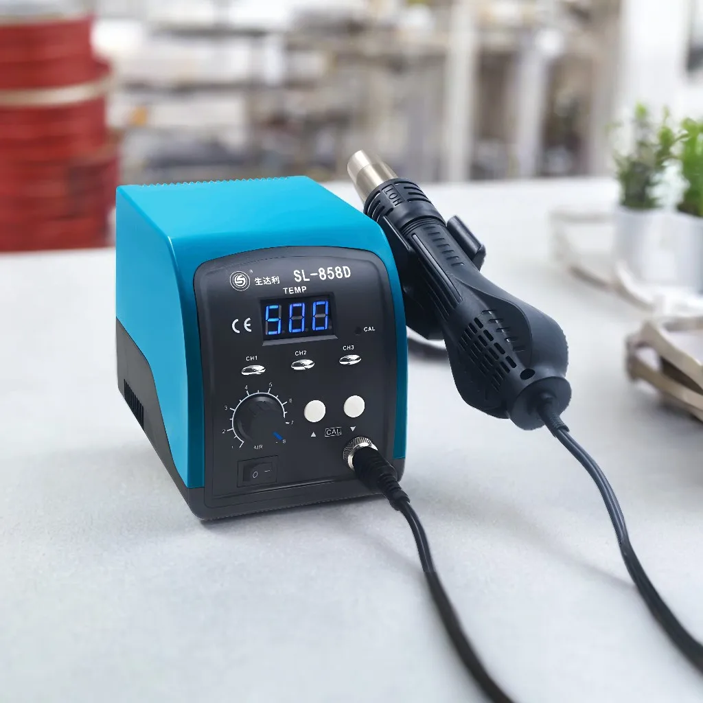 750W 858D hot air gun LED Digital BGA rework Lead-free soldering station SMT desoldering station Temperature storage 220V / 110V