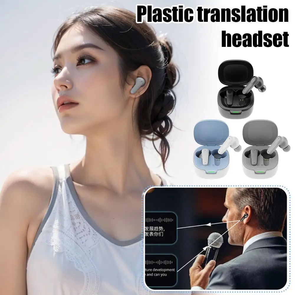 Translate Headphones Wireless Bluetooth In-ear Headset Intelligent AI Multi Language Synchronous Translation Sports Headphones