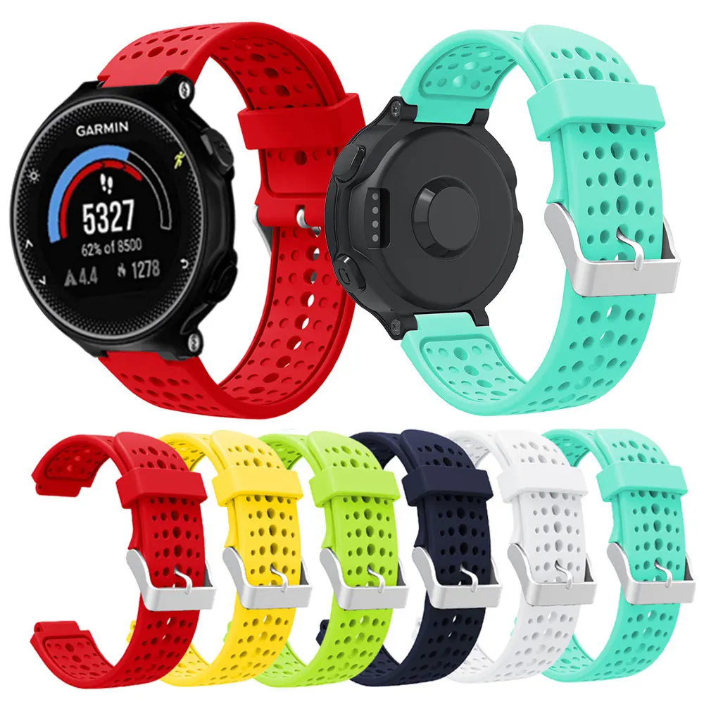 Garmin Forerunner 235Lite 스포츠 시계 밴드, 스마트 손목 밴드 실리콘 팔찌 Correa 230 620 630 735 735XT 235 용 시계 스트랩