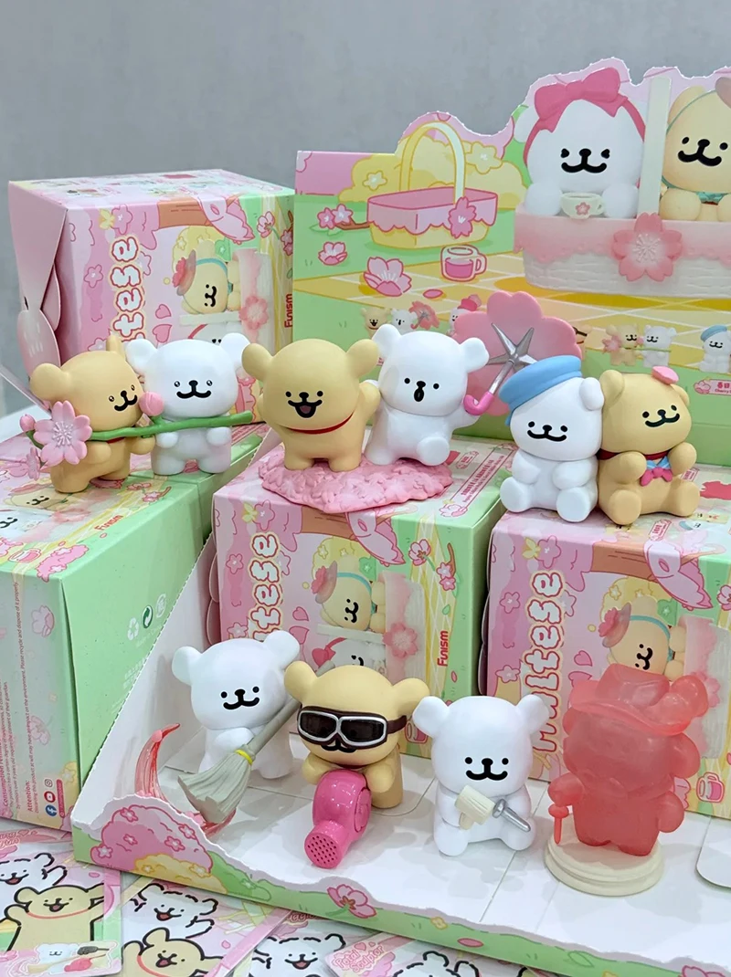 

Maltese Joyful Spring Series Blind Box Cute Romantic Sakura Dog Surprise Bag Doll Puppy Mystery Box Collection Model Toys Gifts