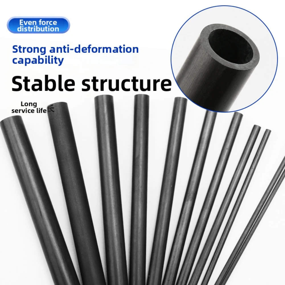 10cm Black Hollow Carbon Fiber Tube For Fishing Rod Repair Strong DIY Replacement Tip Section 2mm-12mm