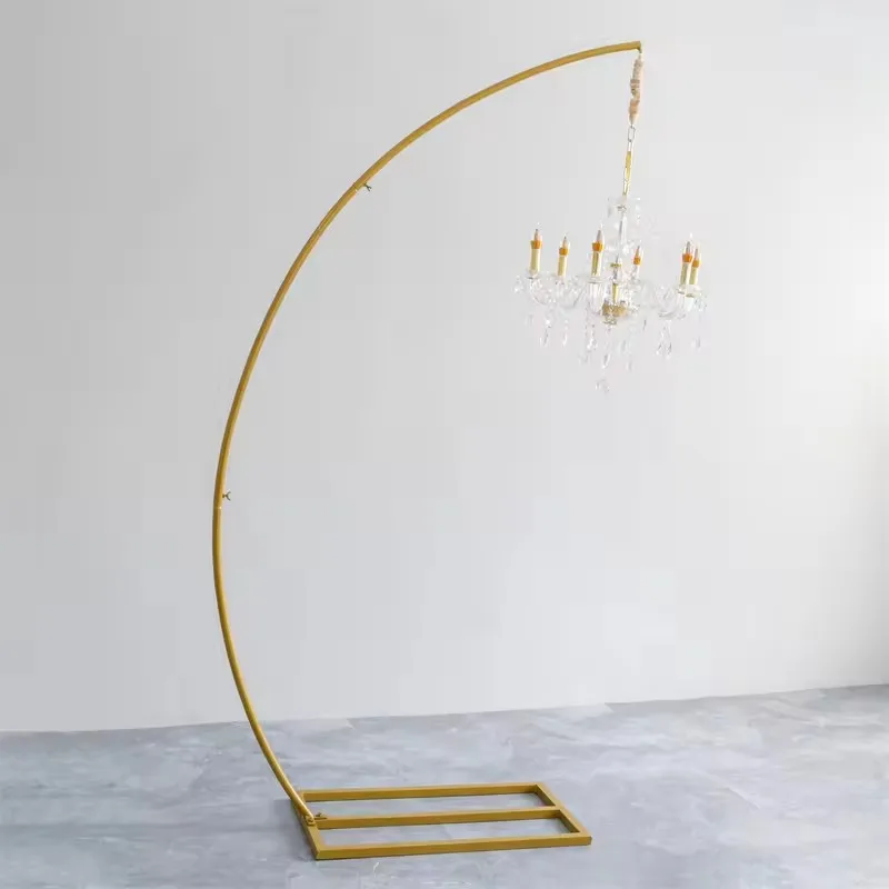 

Свадебная люстра, украшение, золотые металлические поделки, искусственная подставка с полумесяцем