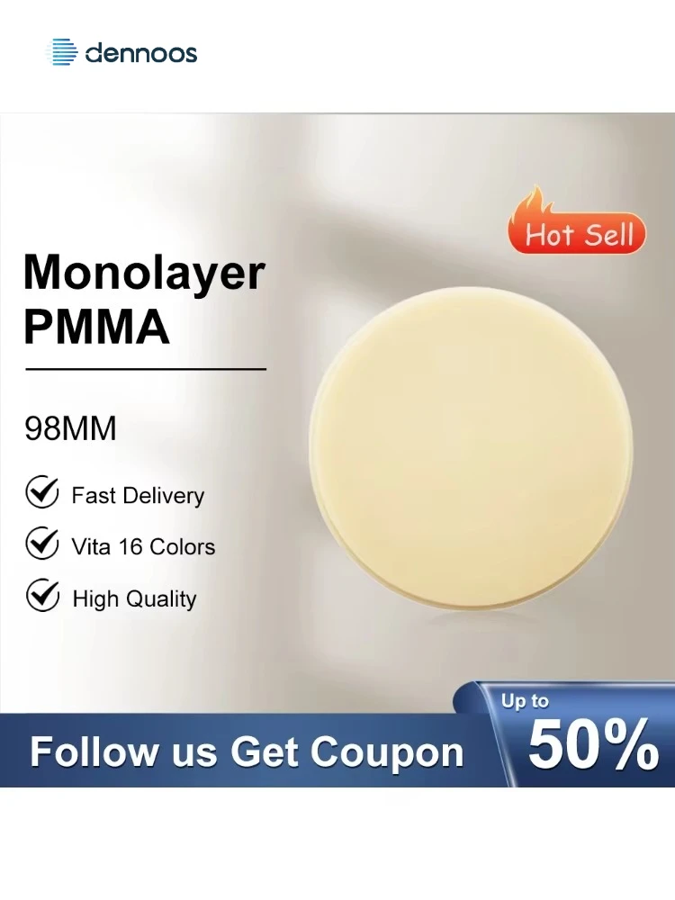 Dental 98MM PMMA Monolayer Resin Disc VITA 16 Preshade Monochrome Dental Lab Material CAM/CAD Dentist Special Use