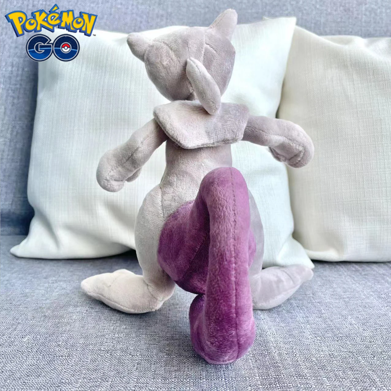 Jouet en peluche Pokémon Mewtwo Anime, dessin animé Kawaii, coton doux mignon, oreiller de canapé au beurre, cadeaux d'anniversaire, décoration de chambre pour filles et garçons, 30cm