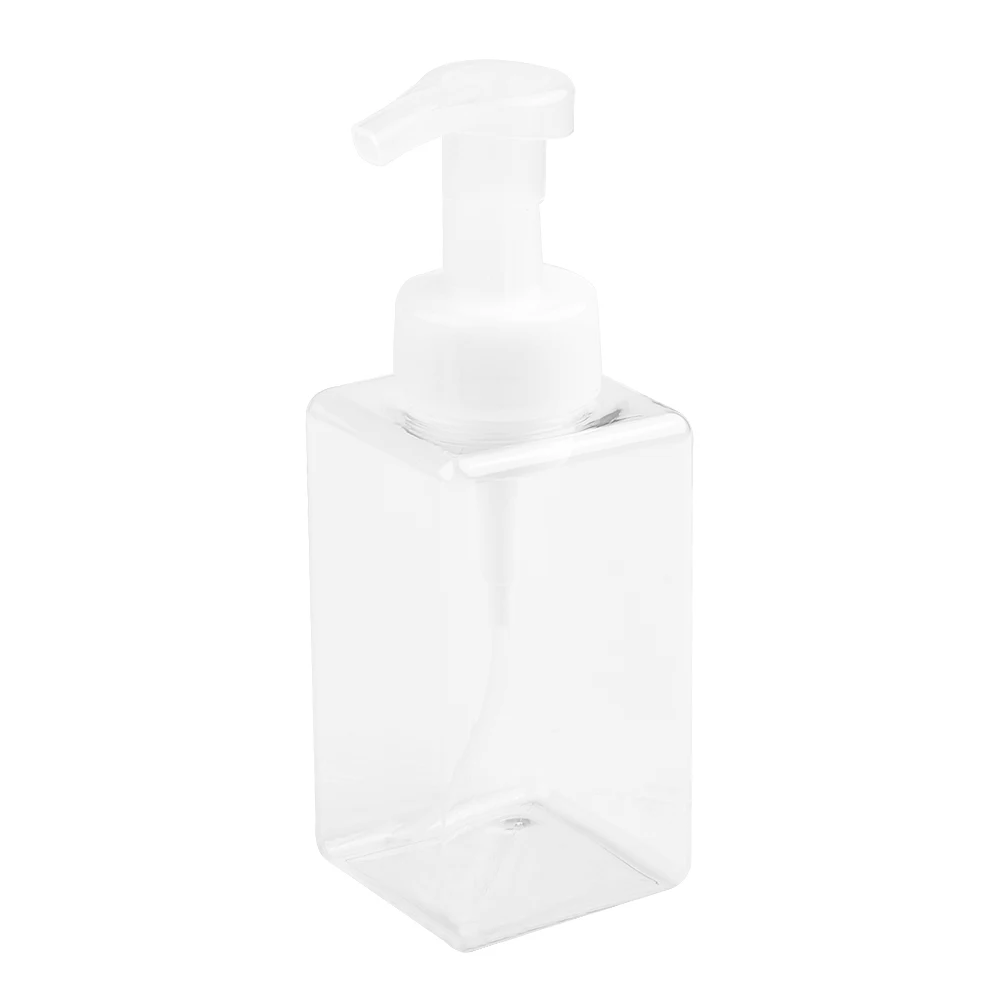 Bathroom Pump Bottle 450ml Clear Plastic Reusable Travel Dispenser Soap Foaming Suds Kitchen Foam Empty Practical