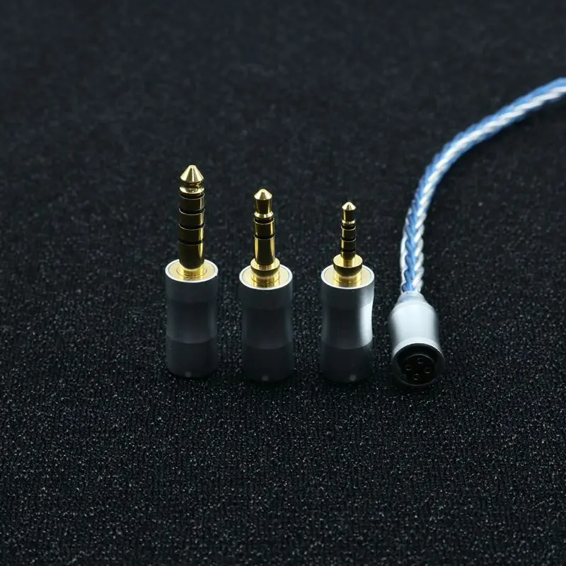 Xinhs 8 Xanh Dương Bạc Bạc Cáp Mô Đun Cáp Cho KZ KZZSX ZSN ES3 KC2