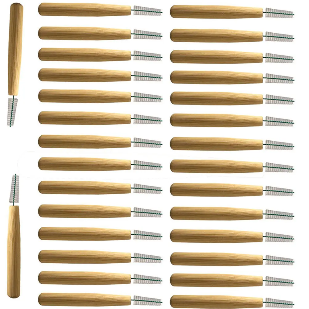 

50Pcs Interdental Brushes Teeth Cleaning Tools Portable Oral Care Supplies Narrow Gap Toothpick Dental Floss Picks