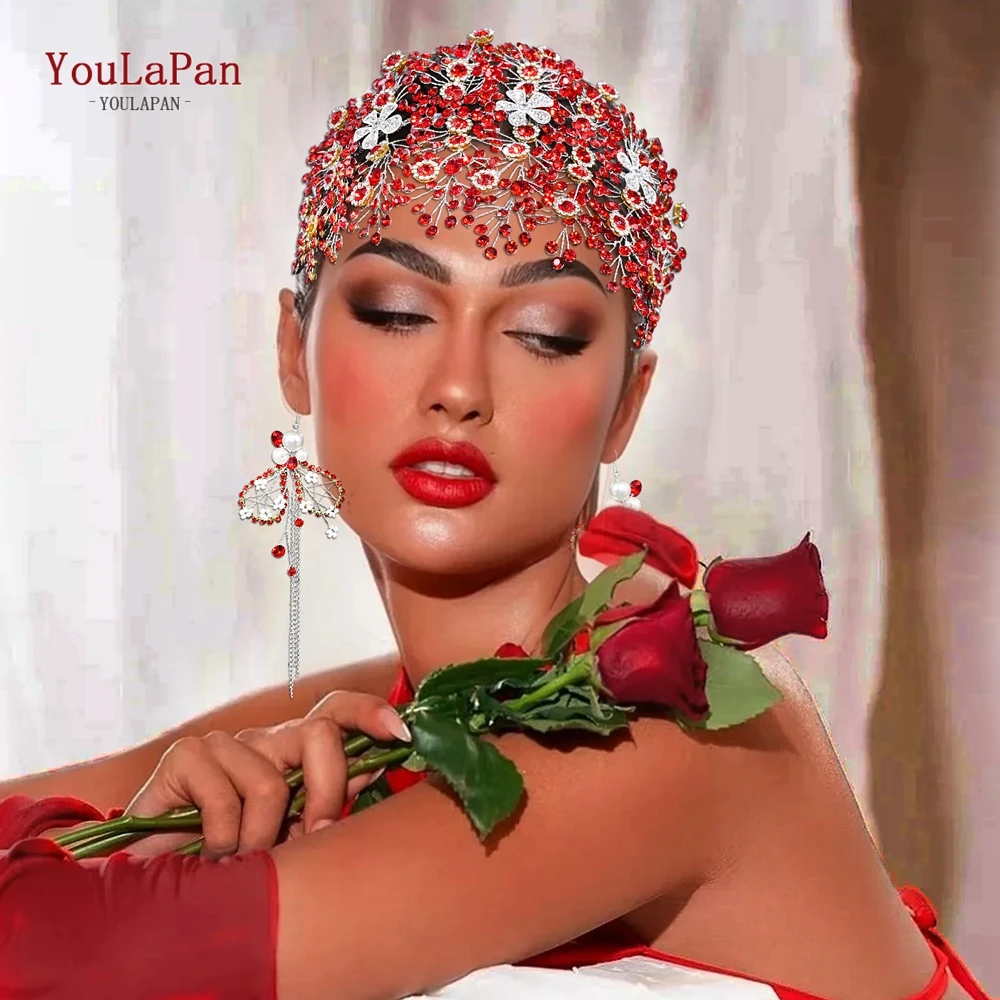 

YouLaPan Rhinestone Brides Diadem Bridal Crown Wedding Headband Pageant Party Hair Accessories Woman Tiara and Headdress HP240