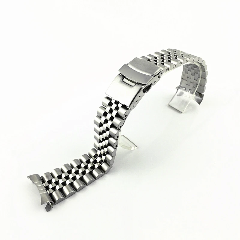 Stainless Steel WatchBand Curved End Straps 18mm 19mm 20mm 21mm 22mm 24mm 26mm 28mm 30mm For Seiko SKX007 SKX009 Universal Band