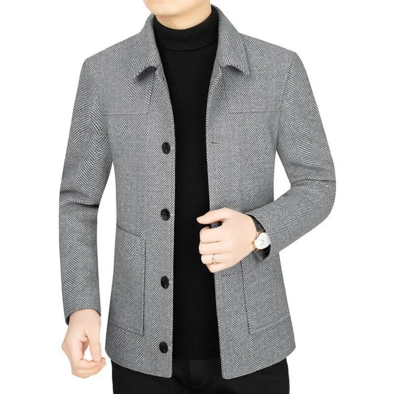 Men Cashmere Blazers Suits Jackets Wool & Blends New Male Business Casual Suits Coats Slim Fit Blazers Coats Men's Clothing 4XL