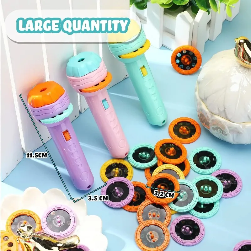 Taschenlampe Projektor Taschenlampe Lampe Spielzeug Frühe Bildung Erkenntnis Vor dem Schlafengehen Geschichte Buch Puzzle Spielzeug Schlafen Geschichte Buch