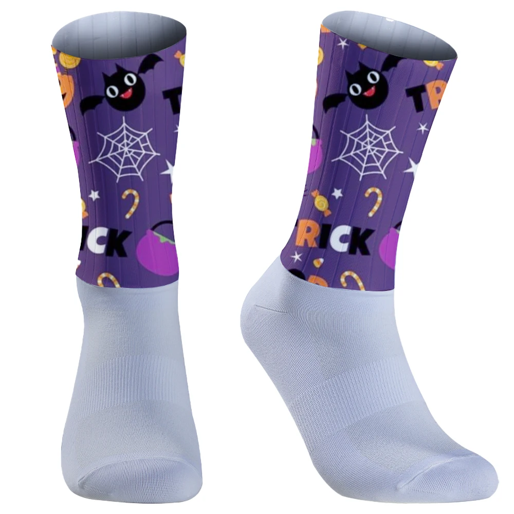 Chaussettes de sport vintage pour hommes, automne, hiver, amusant, mode, cyclisme, Halloween, tendance, nouveau, 1 paire