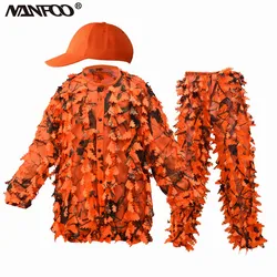 Autumn 3D Red Maple Leaves Boinic Camouflage Ghillie Suit Breathable Quick-Dry Anti-Sweat Hunting Clothes CS Games Training Suit