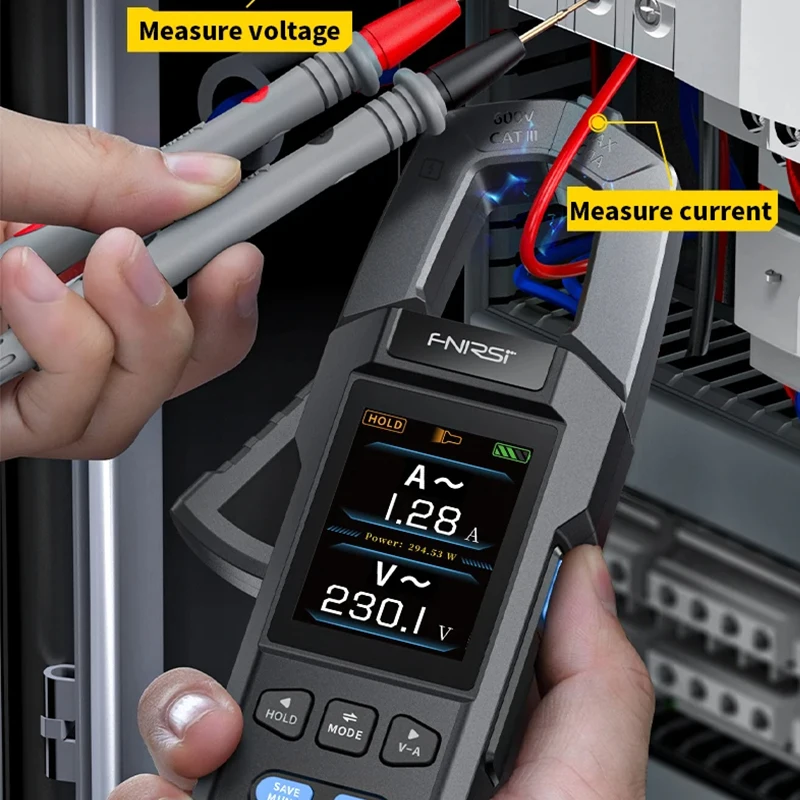 10000 Counts DMC-100 DC AC Current Voltage Clamp Meter USB Charger 600A Amperimetric Clamp Tester NCV Electrician Tools