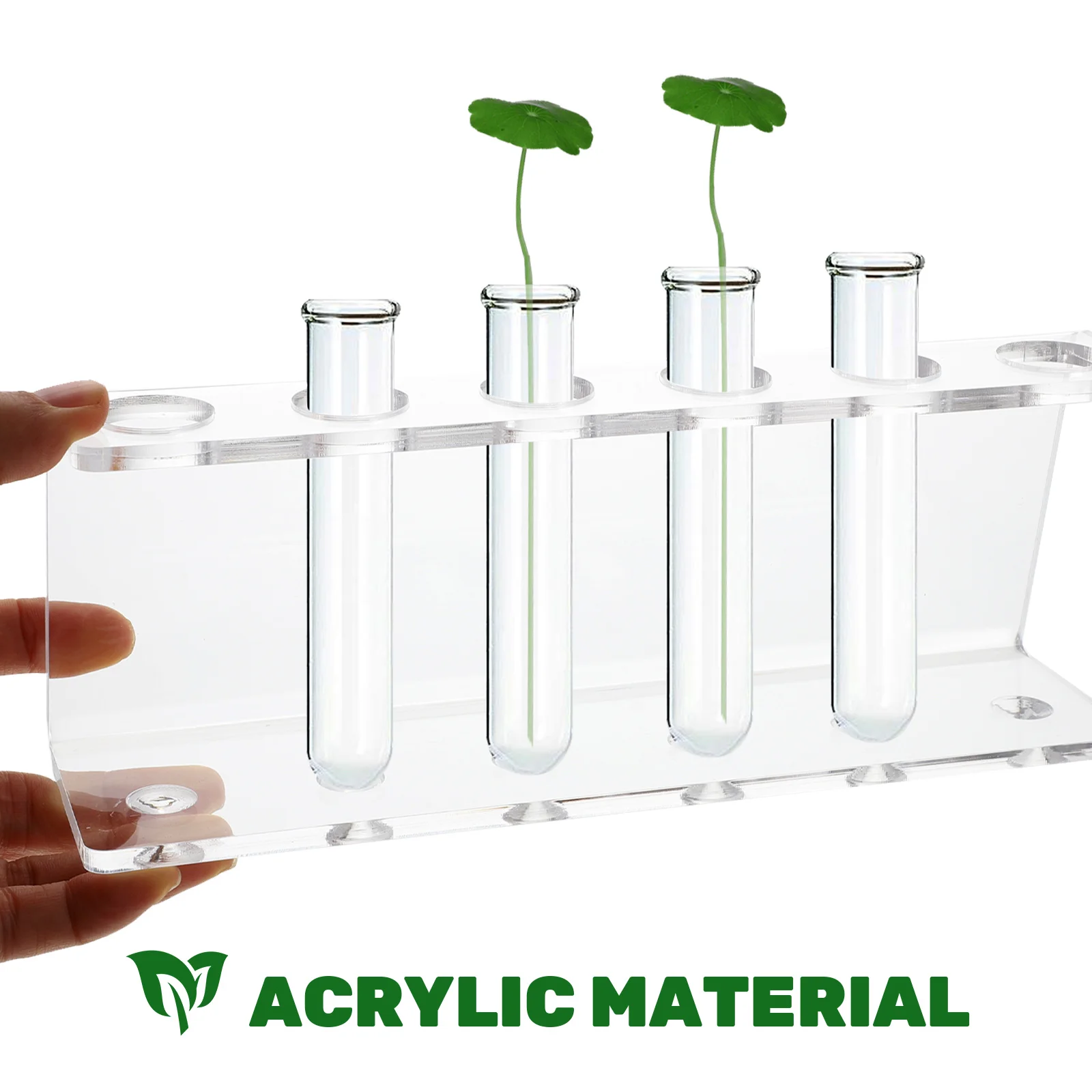 Acrylic Display Stand Rack for Hydroponic Test Tubes Small Porous Man Shelf Storage