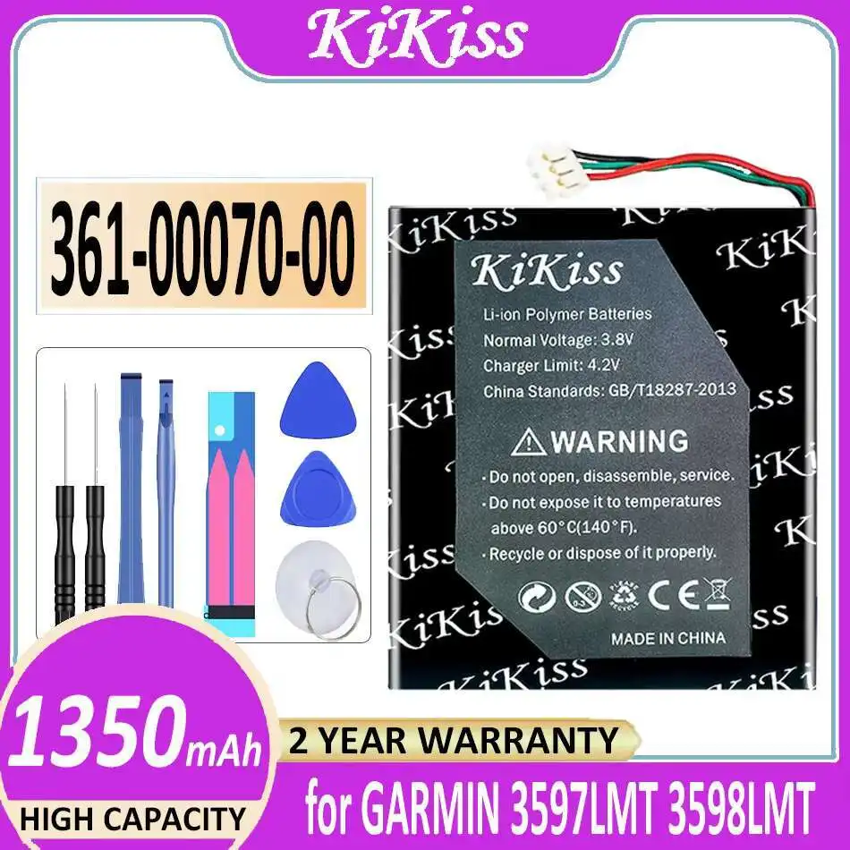 

Высокоэффективный аккумулятор для Garmin 3597LMT Nuvi 3597 3597LMTHD 3598 3598LMT 3598LMT-D для автомобильного навигационного устройства 361-00070-00 1350 мАч