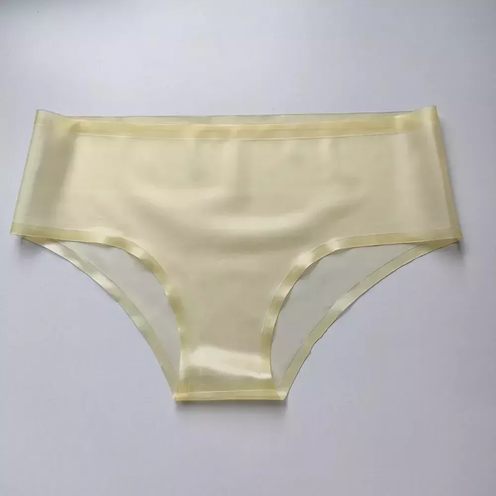 

Sexy Natural Latex Transparent Briefs Rubber Thong Custom Made Underwear for women