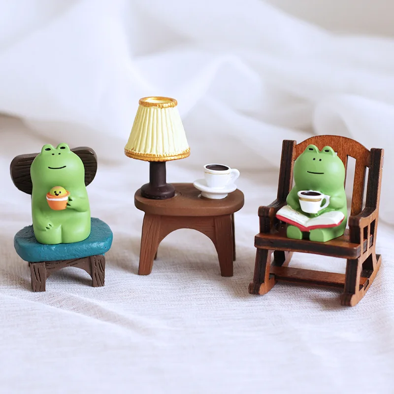 

Mini Cute Small Frog Ornament DIY Crafts Figure Dollhouse Miniature Figurine Decor Ornament Kid Toy Birthday Gift Office Desktop