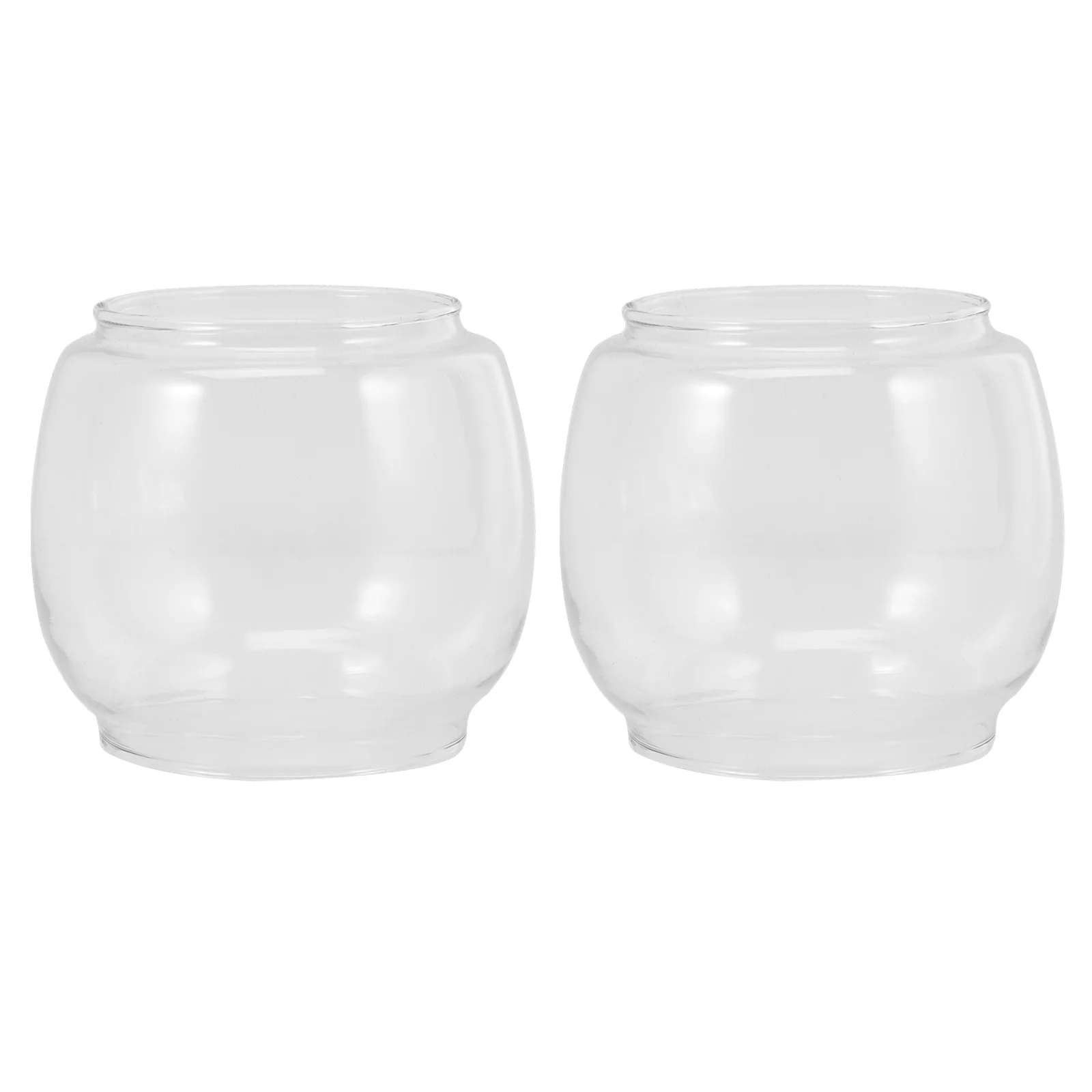 Picture 4: 2Pcs Glass Oil Lamp Shades Retro Vintage Style Elegant Replacement Cover for Lamps Windproof Clear Chimney Protector