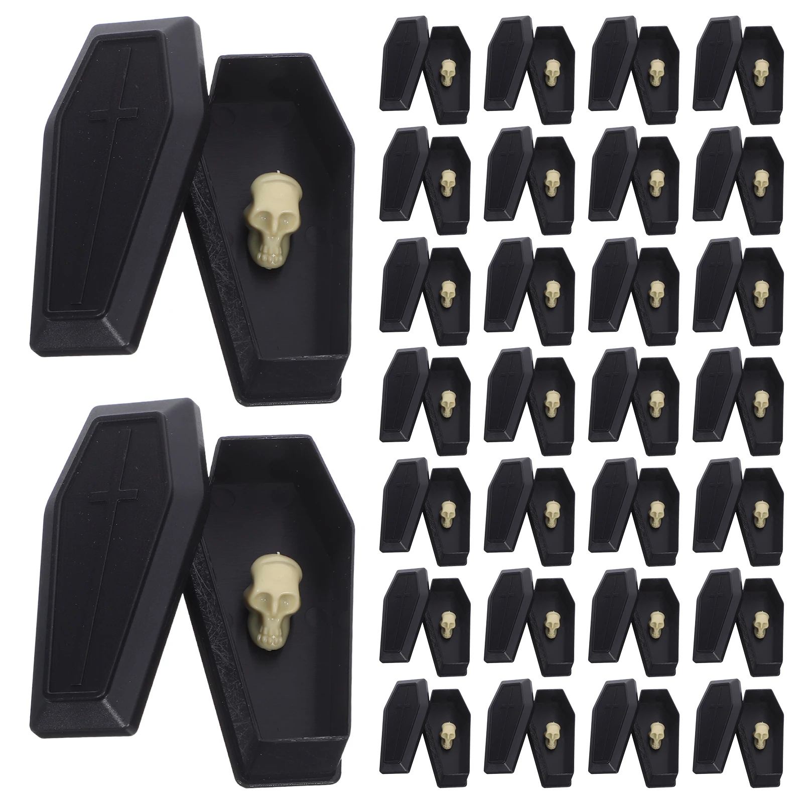 

20Set Halloween Mini Figurines Miniature Coffin Skull Heads Scene Ornaments Set Horror Village Crafts for Party Favors Decor
