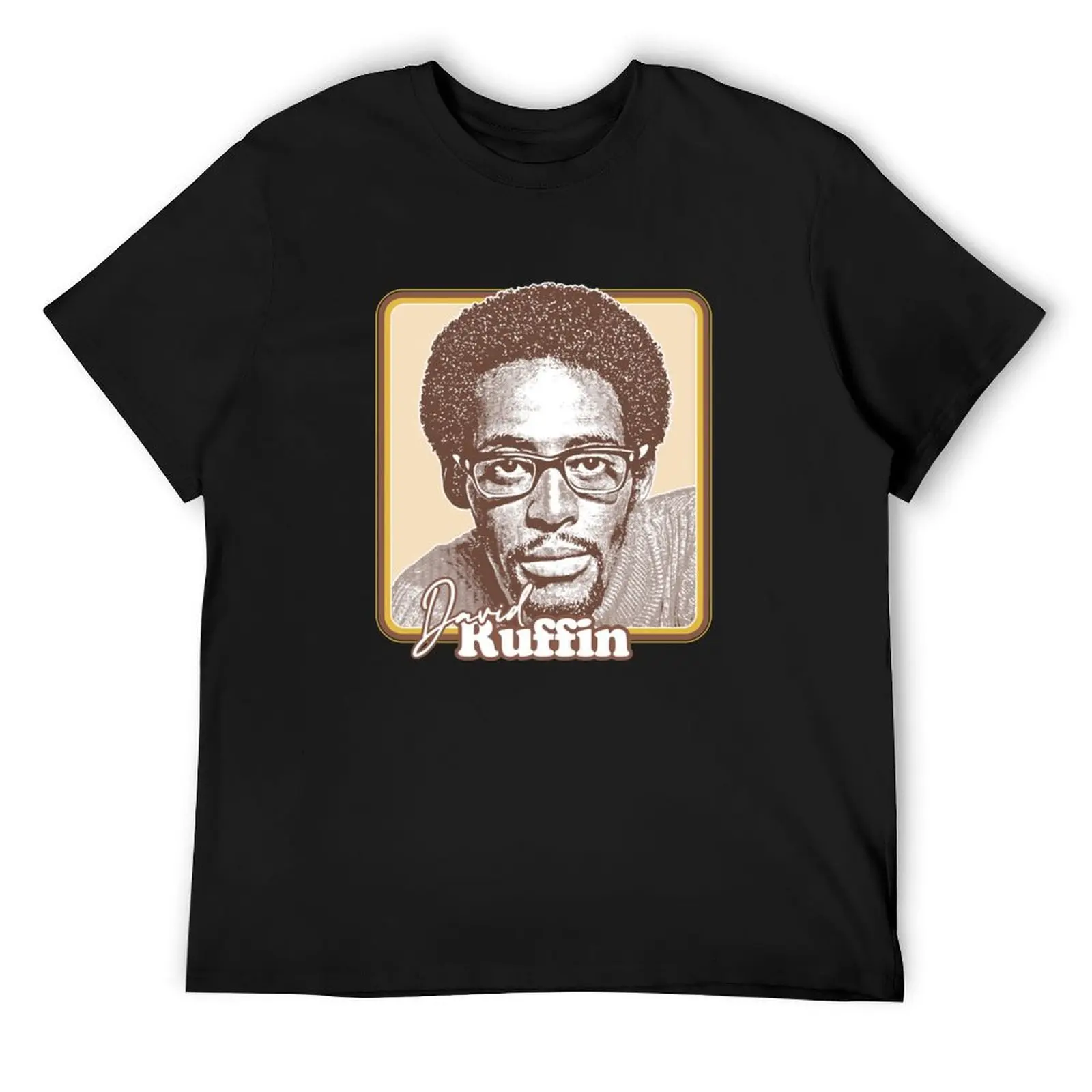 

David RuffinRetro Soul Fan Design T-Shirt vintage anime shirt summer clothes graphics T-shirts for men cotton