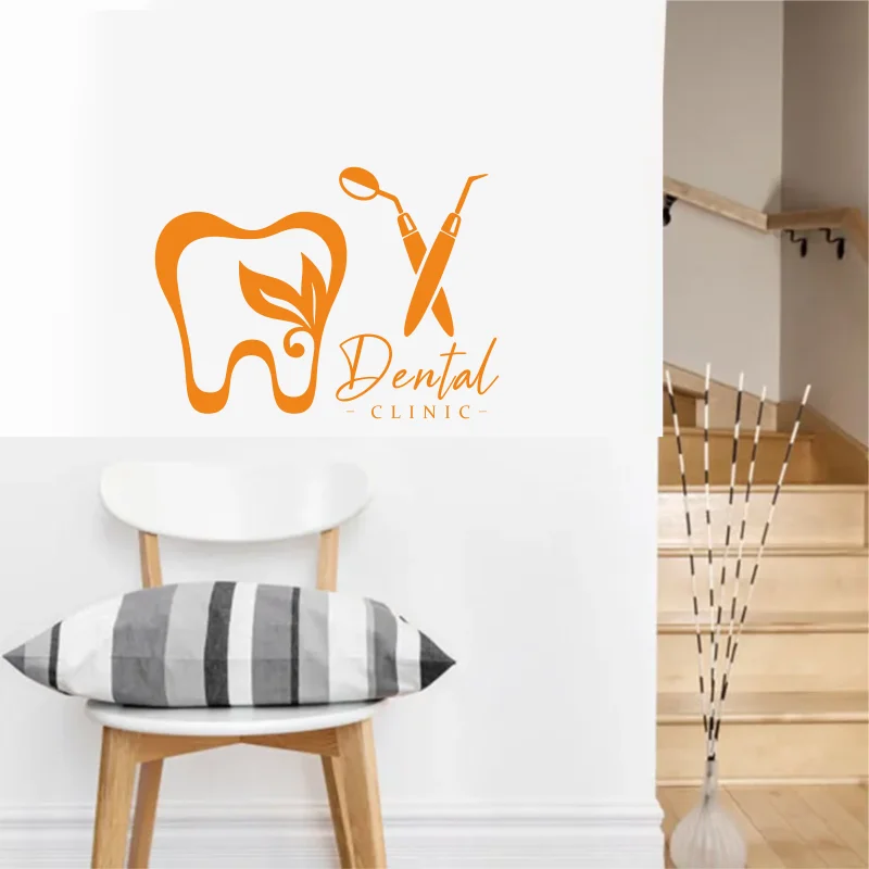 Dental Clinic Wall Decal dentista Dental care Wall Sticker denti clinica decorazione accessori rimovibile vinile dente murale 365