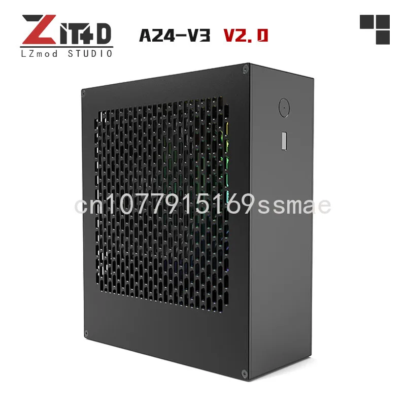 4-Liter mini A24-V3 2.0 nuclear display 1u power supply itx chassis, all aluminum alloy