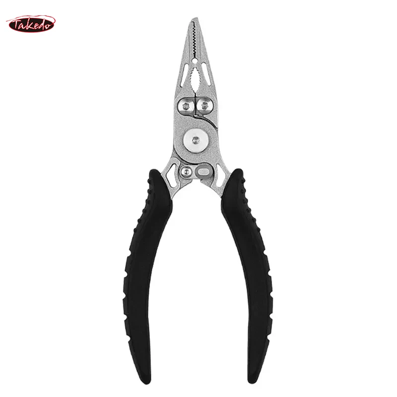 

TAKEDO 12.8CM 50G Portable Multifunctional Fishing Pliers Scissors Pick Hooks Cut Fish Line Professional Fishing Tool