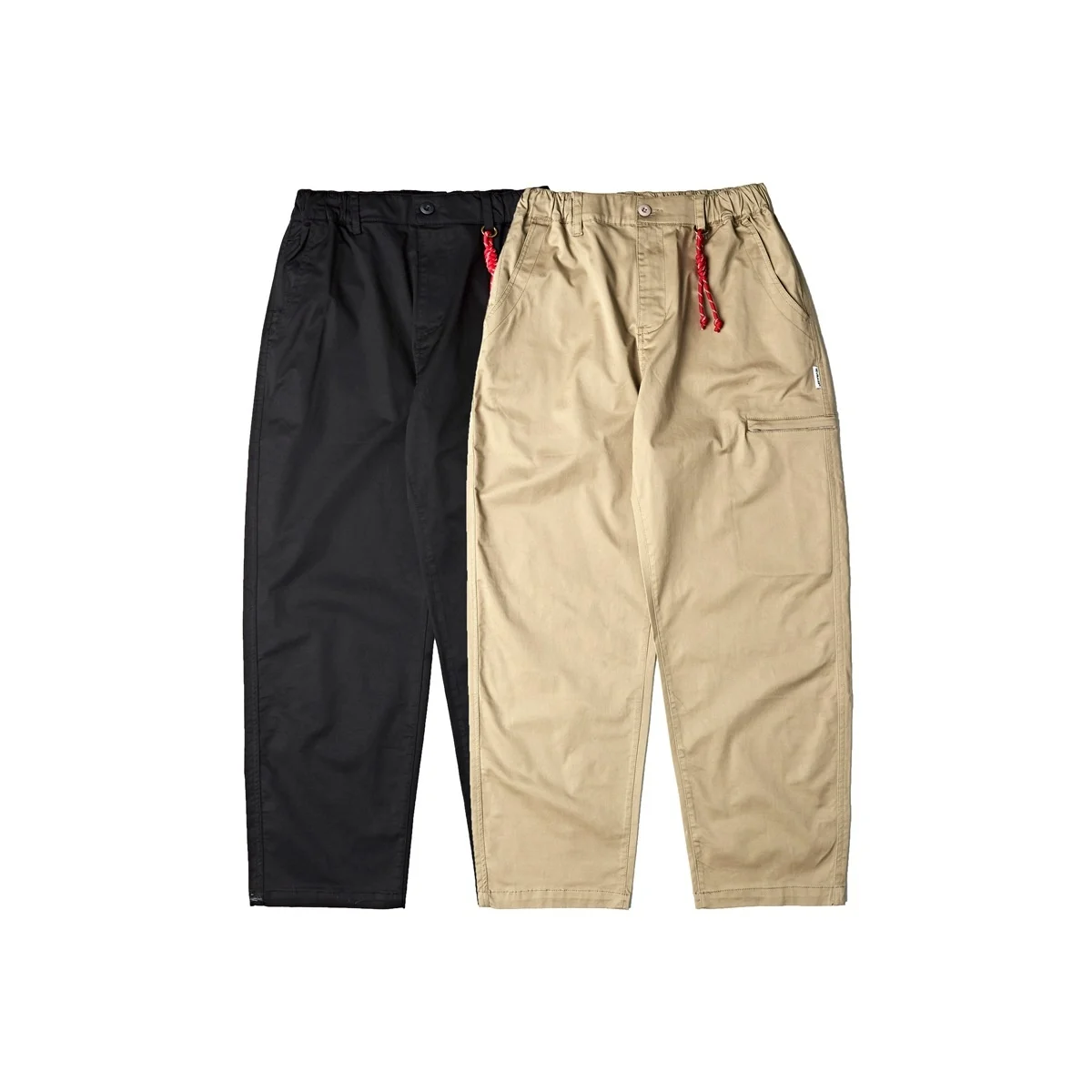 

Брюки-карго в японском стиле ретро, повседневные Прямые брюки с Красной веревкой, спортивные штаны для отдыха на открытом воздухе, походов, скейтбординга, весна