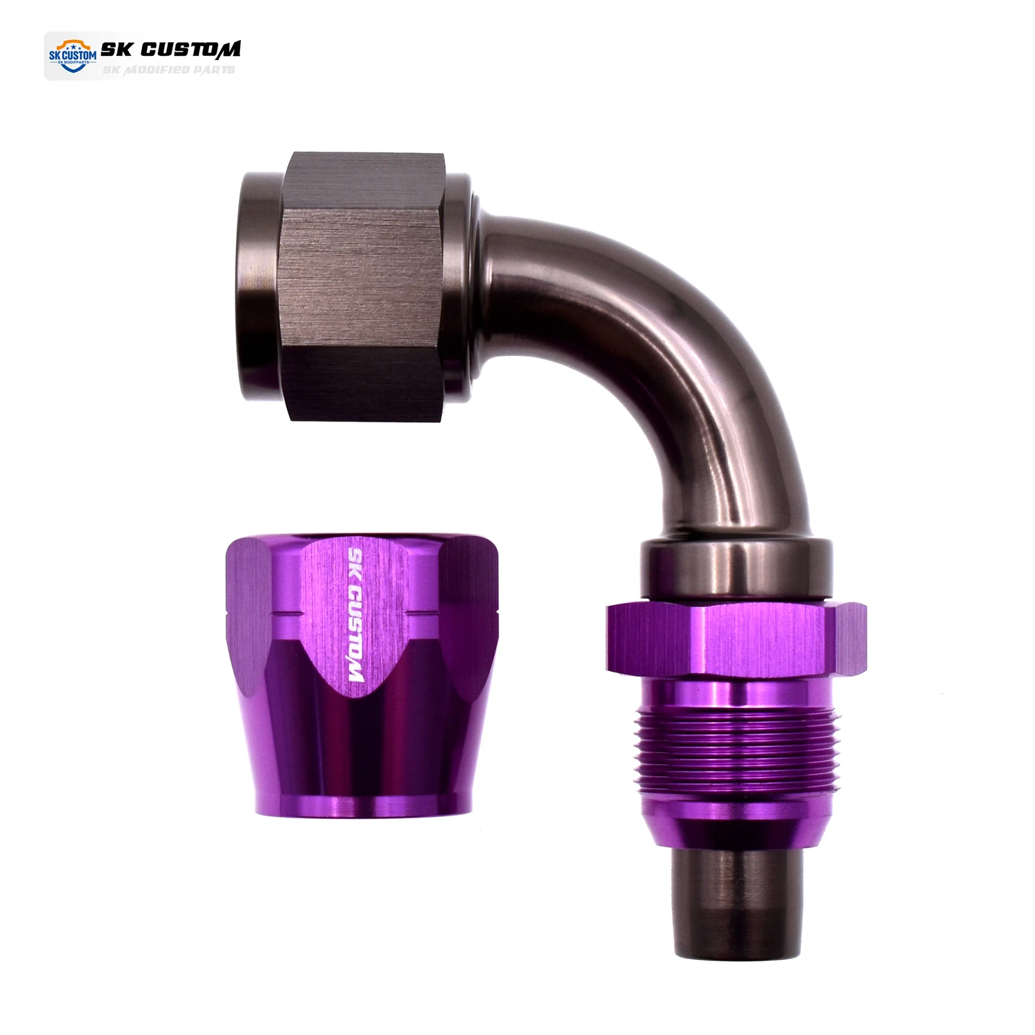 Forged Aluminum Alloy AN6 Straight 0° 45/90/120/150/180 Degree Cutter Style Swivel Hose End Fitting Car Oil Cooler Hose Adaptor
