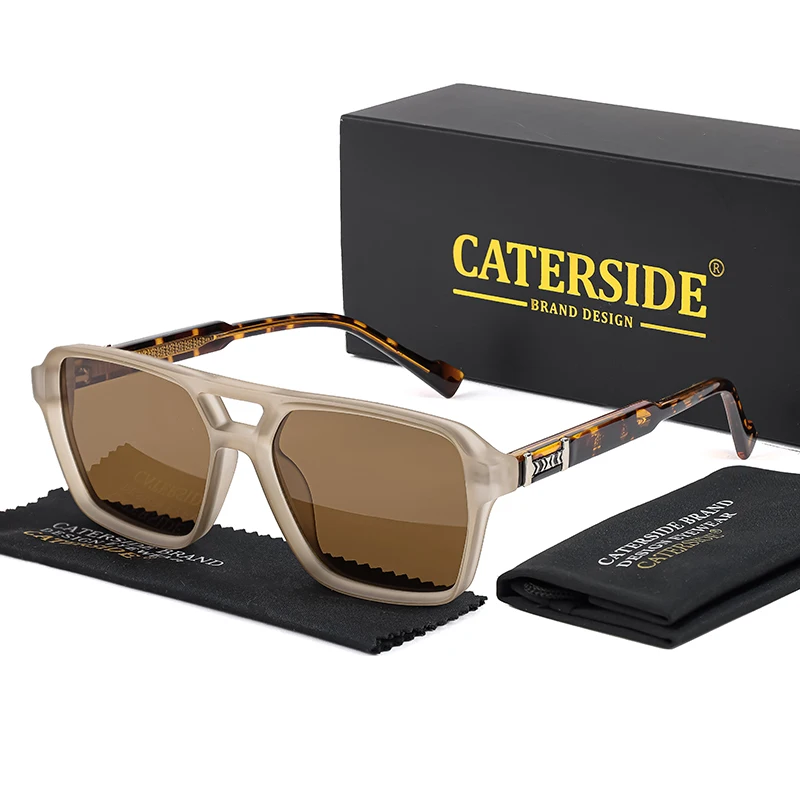 CATERSIDE Mode Punk Sonnenbrille Männer Quadratischen Rahmen Flache Top Doppel Brücke Hohe Qualität Sonnenbrille Frauen Party Festival Geschenke – Detail 10
