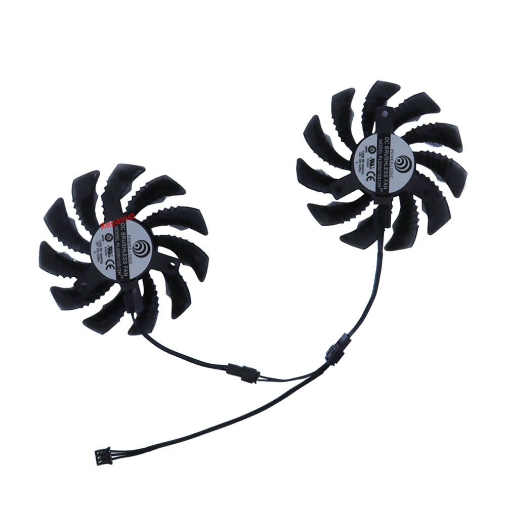 2Pcs/Set 3pin PLD08010S12H,GPU Cooler,Graphics Video Cards Fan,For Gigabyte GeForce GTX 960 GV-N960OC GTX 950 GV-N950