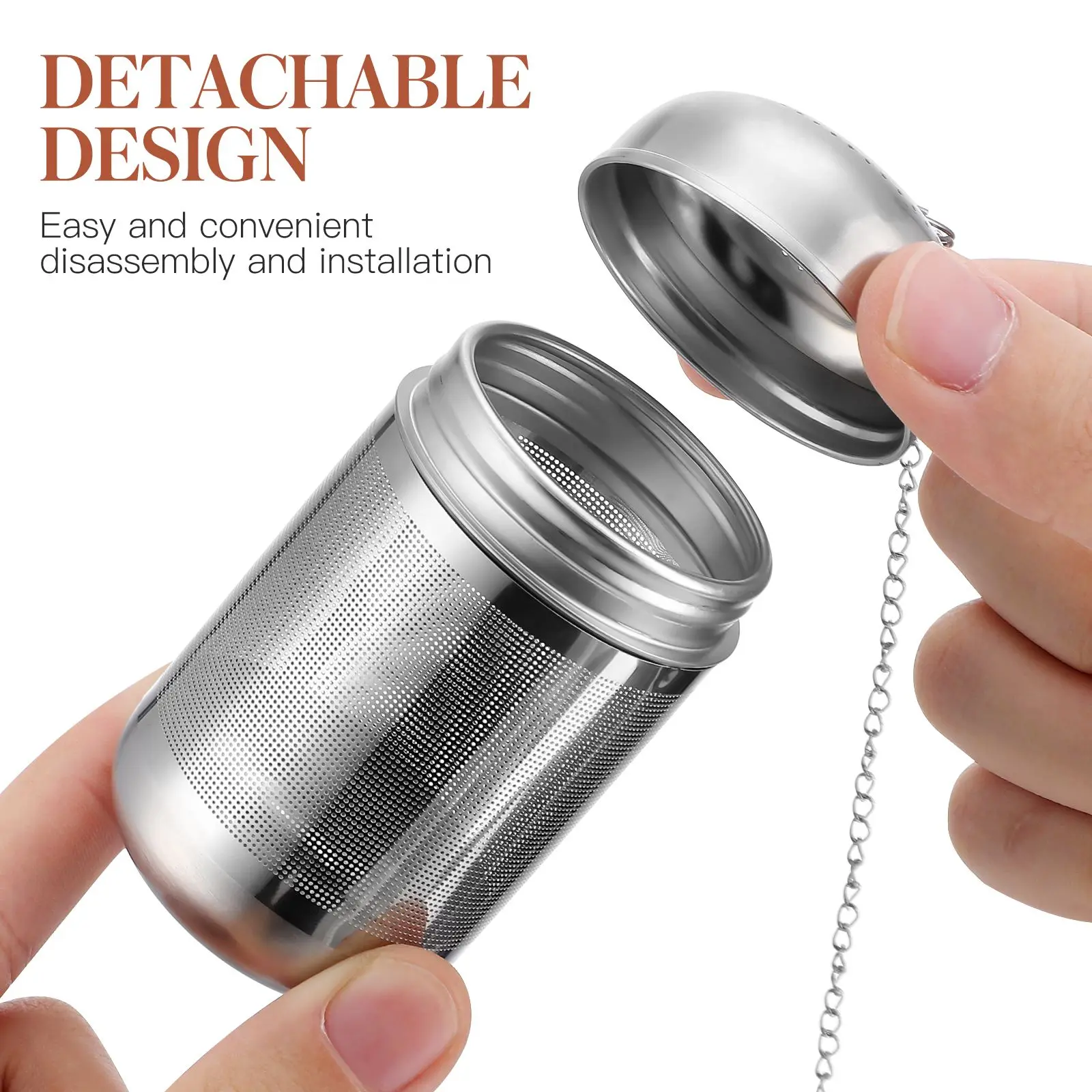 Cooked Meat Seasoning Box Stainless Steel Tea Filter Strainer Mesh Ball Kitchen Basket Balls for Loose Spice Infuser