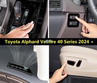 Car Styling Gear Window Control Panel Outlet Steering Wheel For Toyota Alphard Vellfire 40 Series 2024 + Glossy Black Interior
