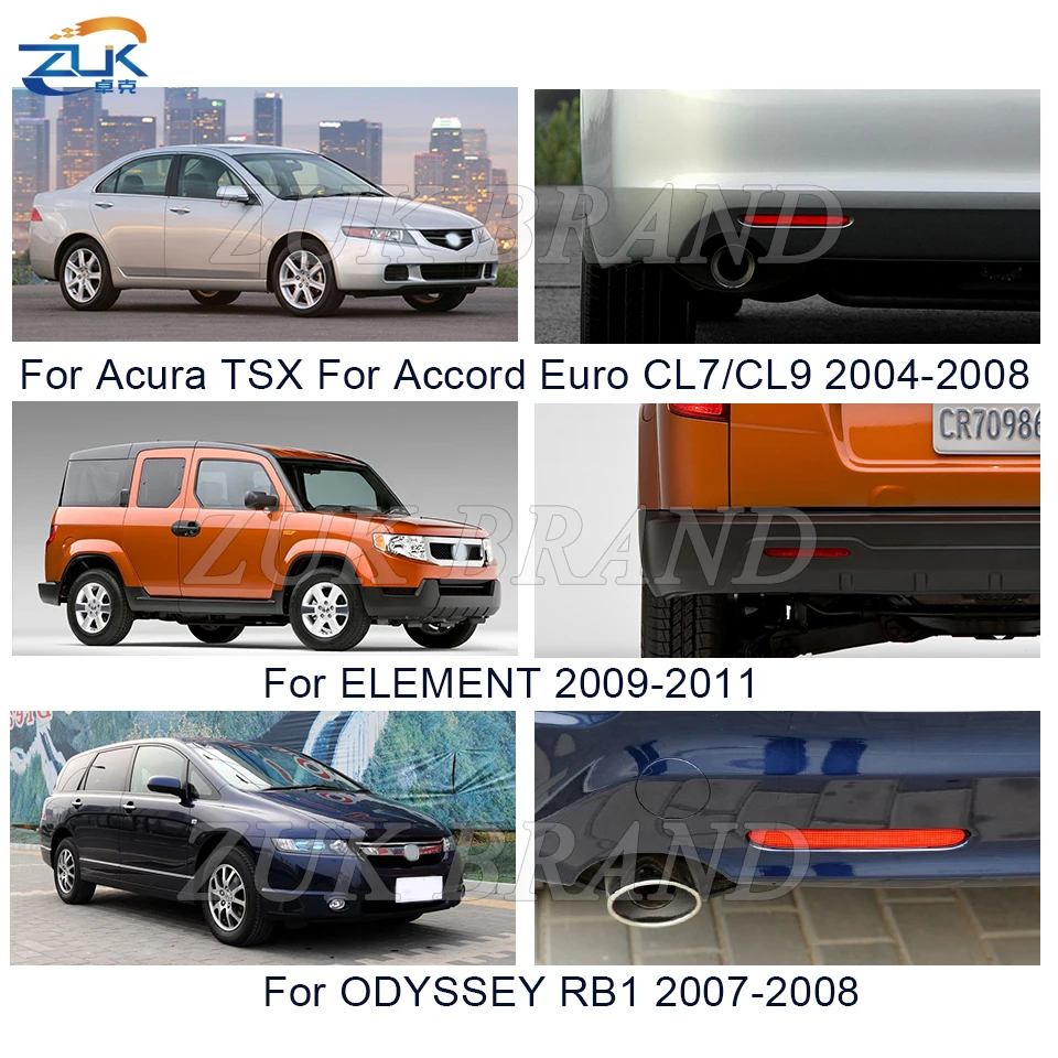 ZUK Rear Bumper Fog Light Fog Lamp Reflector Lamp For Acura TSX Euro ACCORD CL7 CL9 2004-2008 ODYSSEY RB1 2007 2008 CRV Element