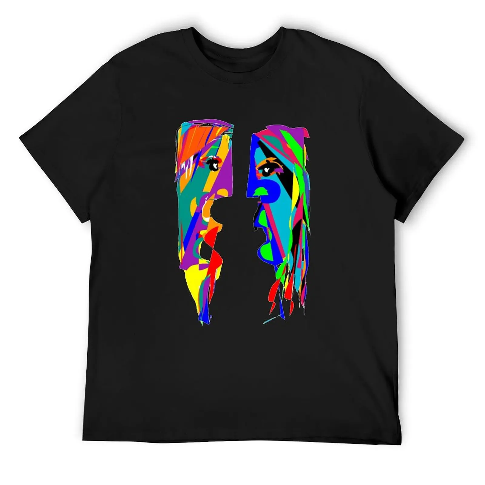 visage de face abstrait T-Shirt oversized Blouse animal prinfor boys oversizeds men clothings