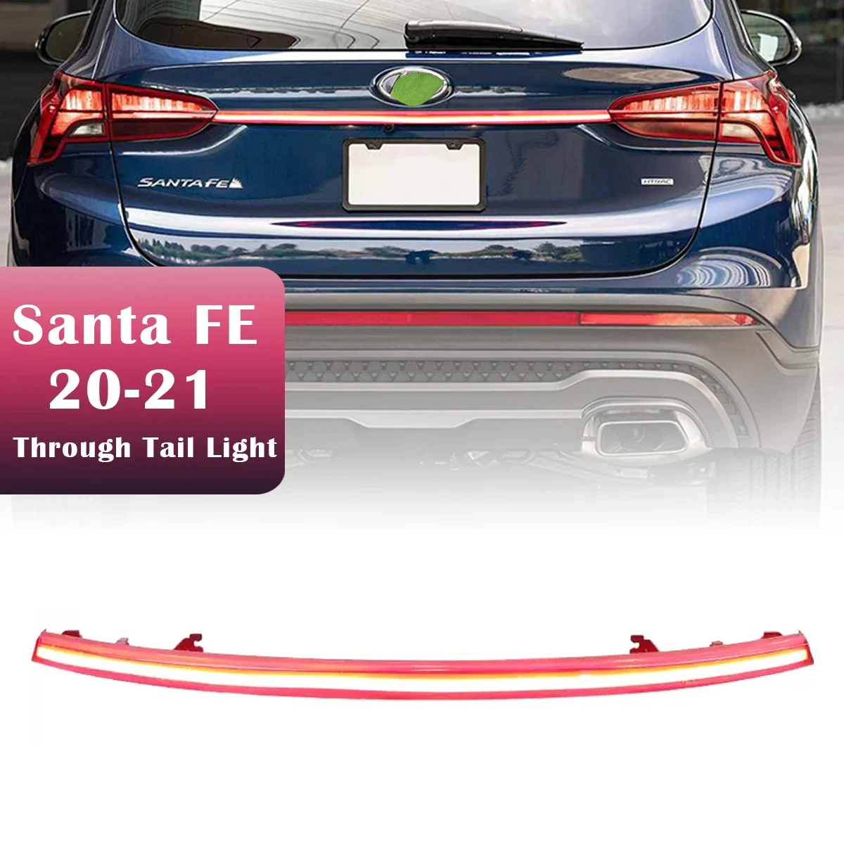 

Автомобильные фары, светодиодный задний фонарь в сборе для Hyundai Santa FE IX45 2020-2022, сквозной задний фонарь, автоаксессуары, последовательный сигнал