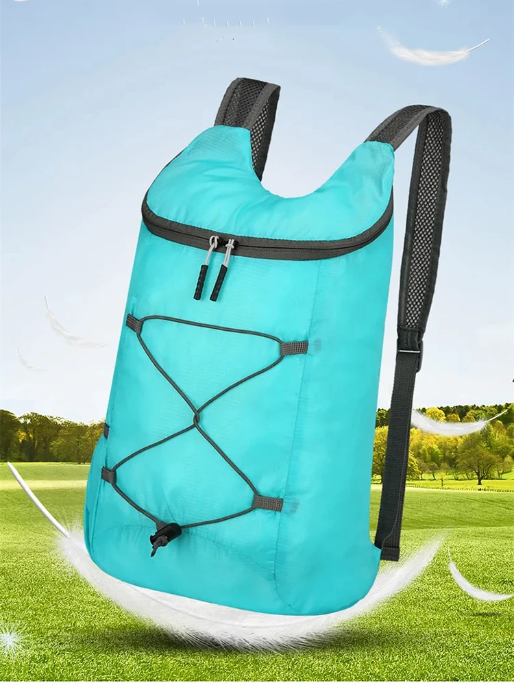 Neuer Unisex-Rucksack, leicht, faltbar, mehrfarbig, Outdoor-Rucksack, Frühlingsmode, Mini-Einkaufstasche – Detail 1